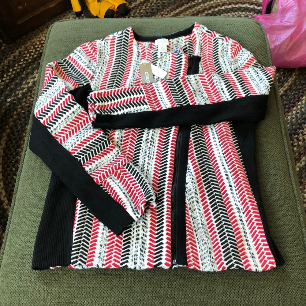NWT Chico’s Asymmetrical Sweater / Jacket